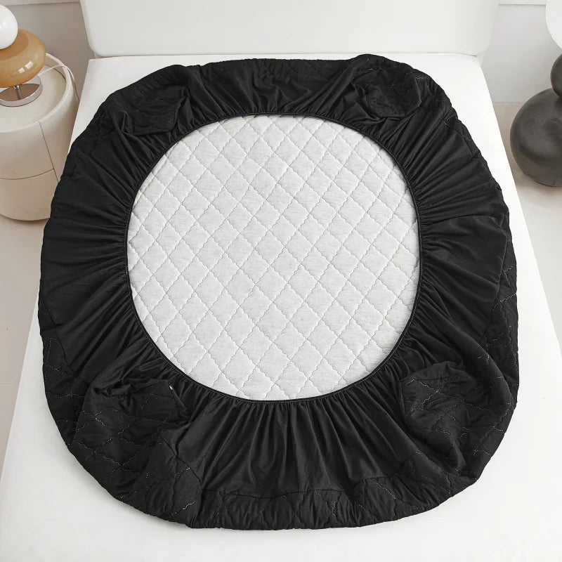 Quilted Waterproof Mattress Protector Fitted Bed Pad