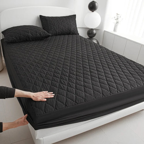 Quilted Waterproof Mattress Protector Fitted Bed Pad