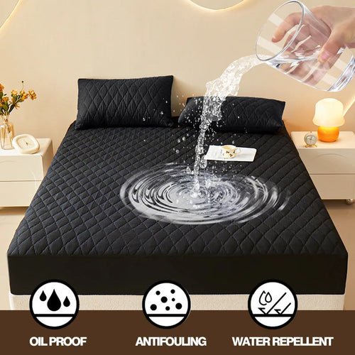 Quilted Waterproof Mattress Protector Fitted Bed Pad